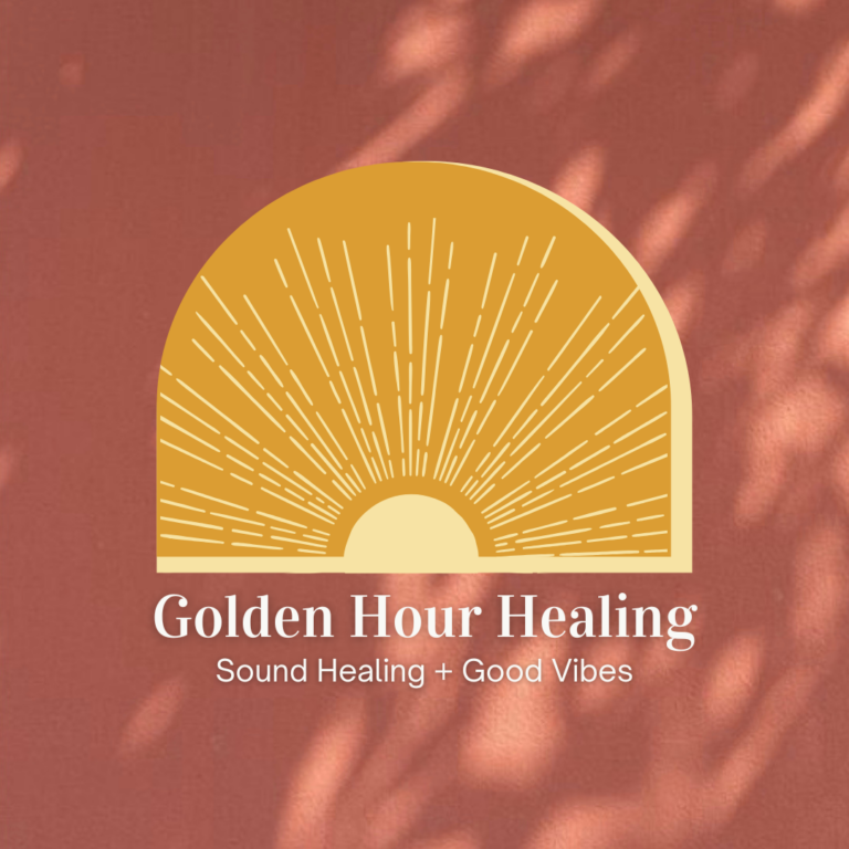 Golden hour healing Logo with background 768x768